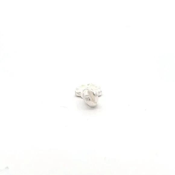 925 Sterling Silver Charm Flower Clover For Charm Bracelet Necklace - Picture 4 of 8